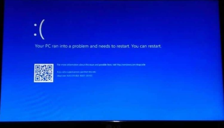 Windows 10-un əlçatmaz yükləmə cihazı BSOD, Bug Check 0x7B-ni düzəldin