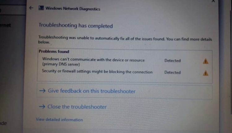 Corrigir o Windows não pode se comunicar com o dispositivo ou recurso (servidor DNS primário)