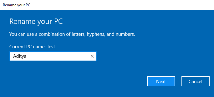 Como alterar o nome do computador no Windows 10