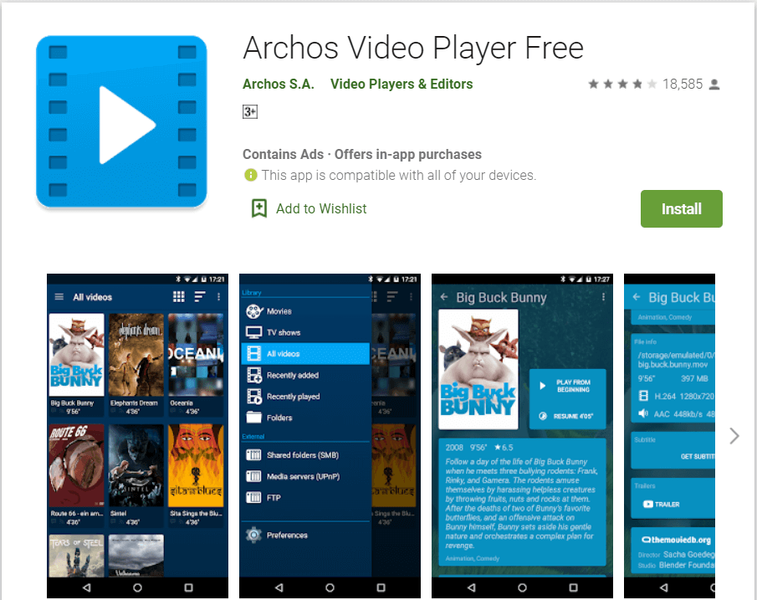 23 labākās video atskaņotāju lietotnes operētājsistēmai Android