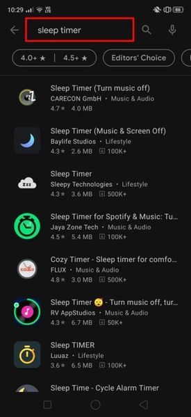 fittex ‘Sleep Timer’ fil-Play Store | Itfi Awtomatikament Mużika Fuq Android