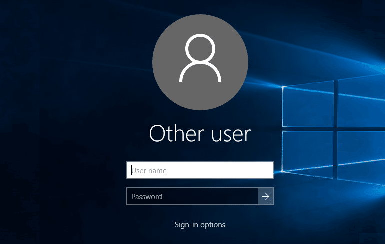 Windows10のログイン画面でメールアドレスを非表示にする