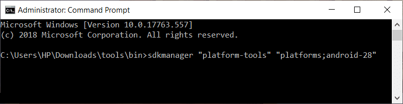 Instale a linha de comando do SDK no Windows 10 usando o CMD | Instale o ADB no Windows 10