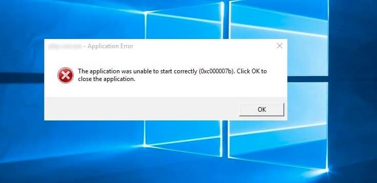 アプリケーションが正しく起動できませんでした（0xc000007b）Windows 10