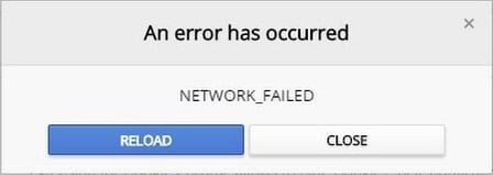 Hoʻoponopono i NETWORK_FAILED ma Chrome