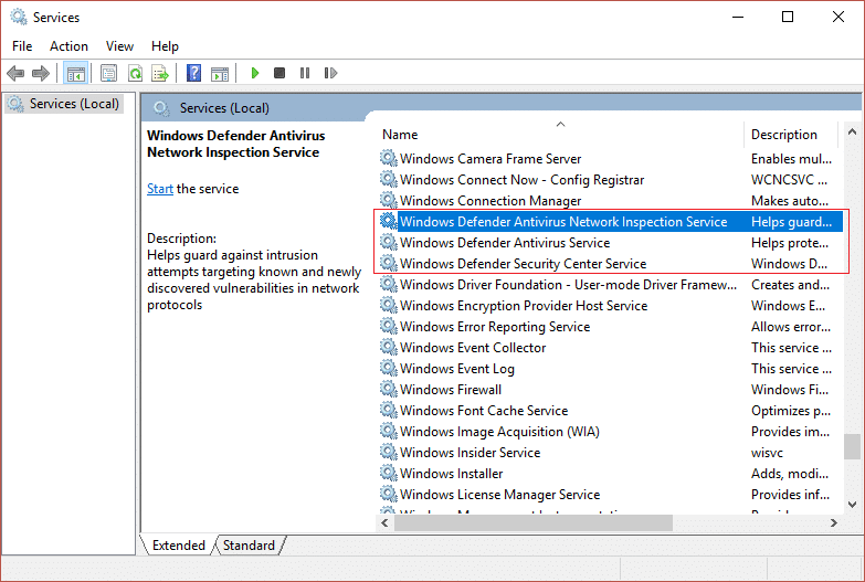 WindowsDefenderアンチウイルスサービス