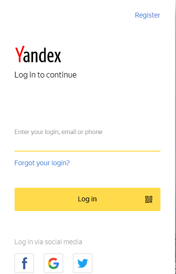 passport.yandex.com ን ይጎብኙ እና ይመዝገቡ የሚለውን ጠቅ ያድርጉ