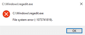 Popravite greške u sistemu datoteka na Windows 10