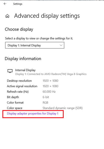 klik op Display adapter eigenskippen foar werjefte 1. How to Setup 3 Monitors op in laptop