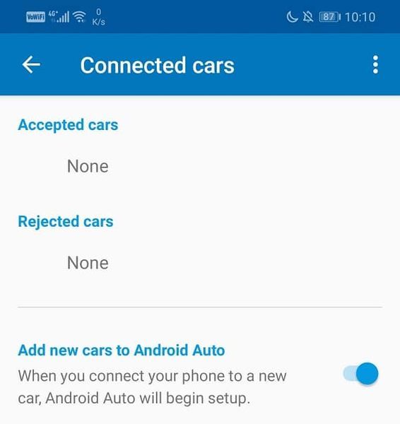 Môžete vidieť názov svojho auta v časti Akceptované autá | Opravte zlyhania systému Android Auto a problémy s pripojením