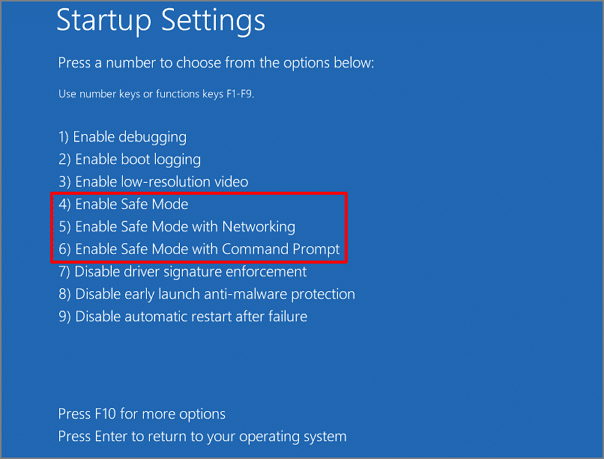 Windows 10 tipovi sigurnog načina rada
