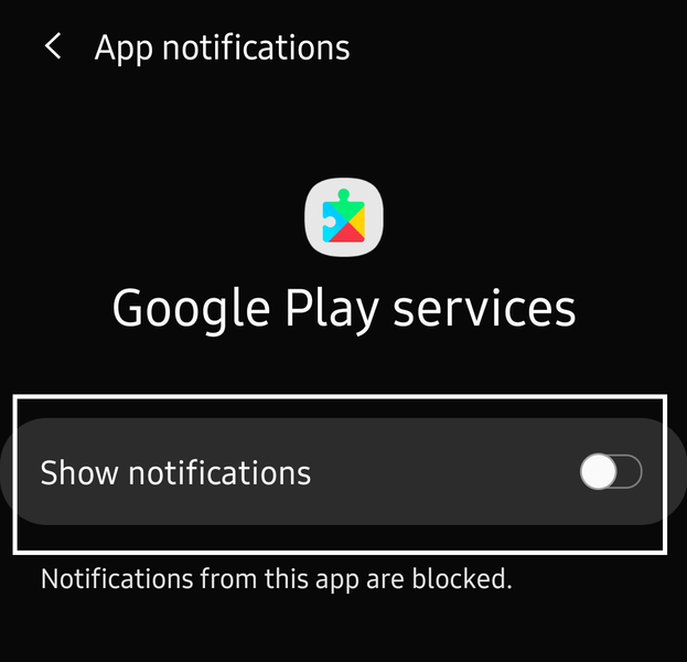 Hamısını blokla | seçin Android-də OTA bildirişlərini söndürün