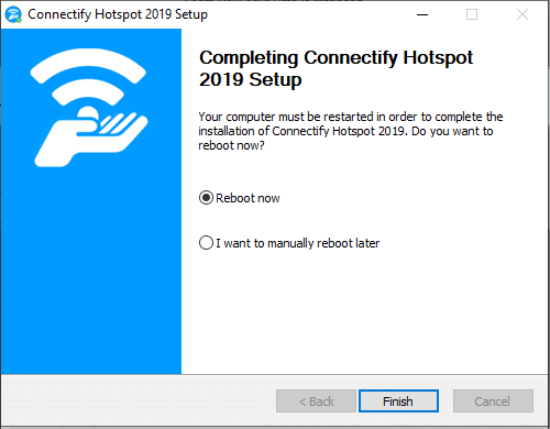 [完了]をクリックすると、コンピューターが再起動します。
