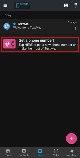 في الشاشة التالية ، انقر فوق خيار الحصول على رقم هاتف.