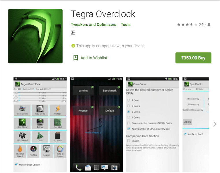 Tegra OverClock | Overclock Android para aumentar o rendemento