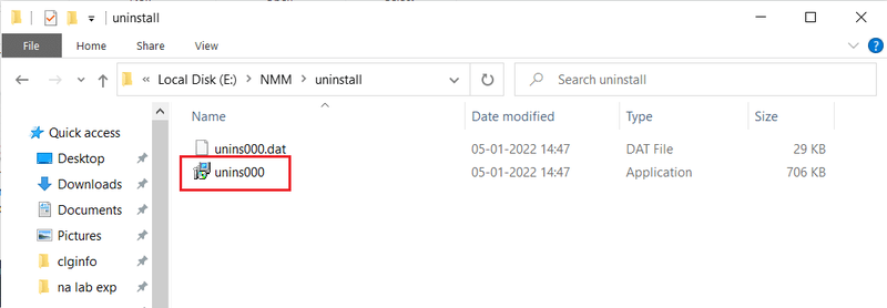 unis000.exeファイルをダブルクリックして、InstaShieldインストール情報をアンインストールします。