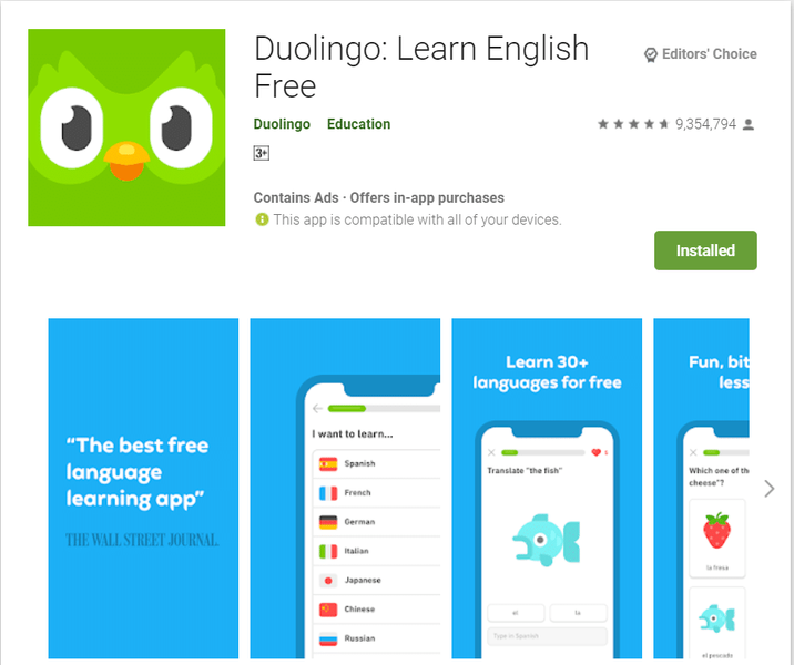 Duolingo | Najpopularnije gramatičke aplikacije za Android u 2020
