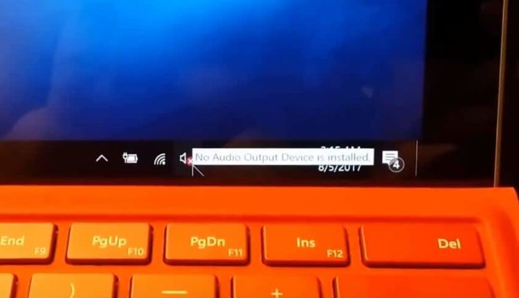 समाधान: Windows 10 मा कुनै अडियो आउटपुट यन्त्र स्थापना गरिएको छैन