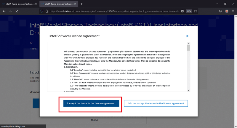 Fare clic su Accetto i termini nel pulsante del contratto di licenza per avviare il processo di download. 7 modi per correggere l'errore BSOD di iaStorA.sys su Windows 10