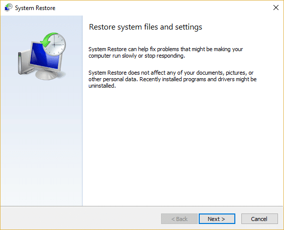 Cumu aduprà a Ripristina di Sistema in Windows 10