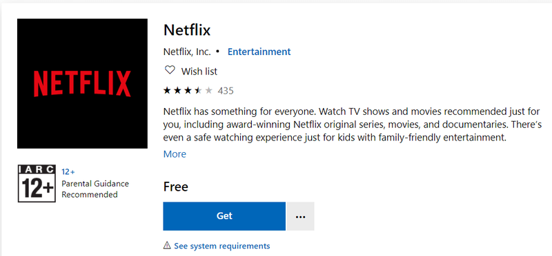 Reinstale a aplicación Netflix de novo en Windows 10