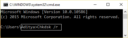 chkdsk check disk utility