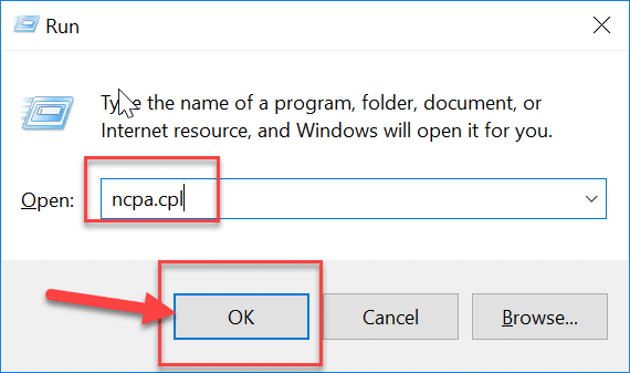 Натиснете-Windows-Key-R-след това въведете-ncpa.cpl-и-натиснете-Enter | Поправи