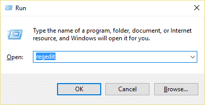 Esegui il comando regedit / Disabilita l'ombra esterna dell'icona del desktop su Windows 10