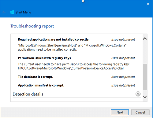 Windows 10 Startmenu Troubleshooting-ark