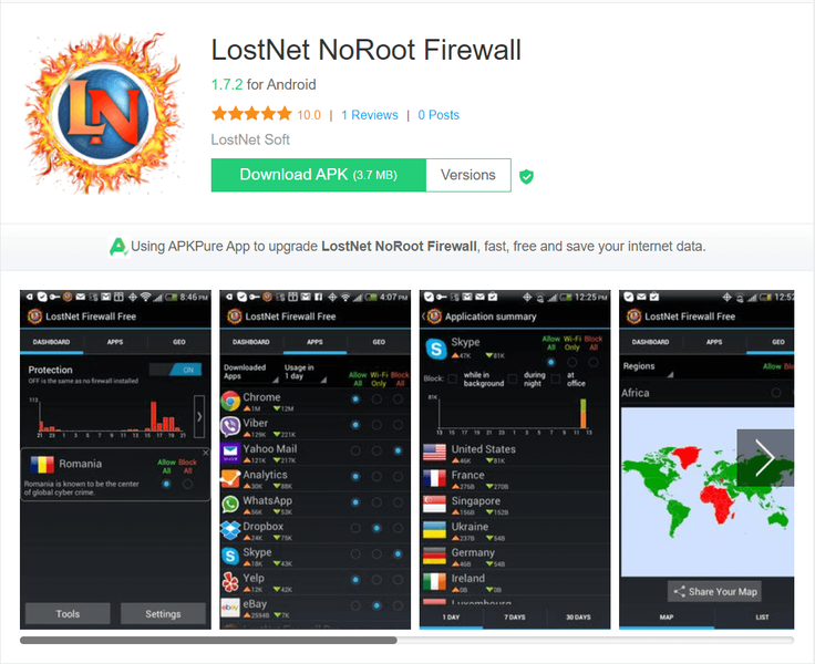LostNet NoRoot Firewall