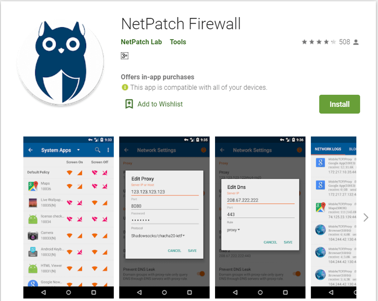 NetPatch Firewall | Najbolje aplikacije za autentifikaciju zaštitnog zida za Android telefone
