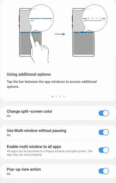 Samsung-da çox ekran seçimini aktivləşdirin