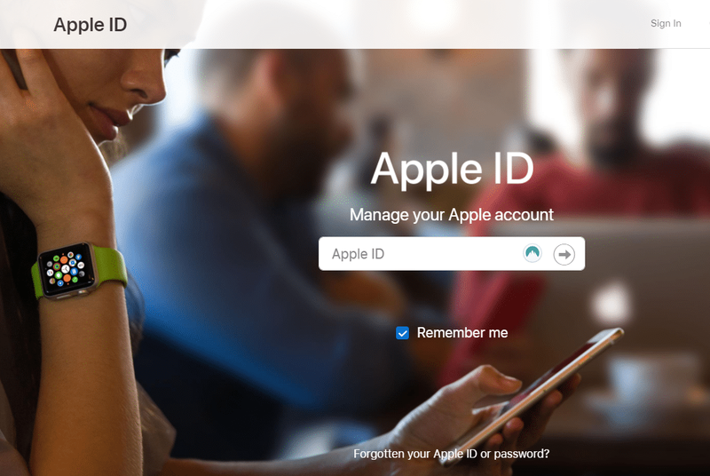 Voer jou Apple ID in