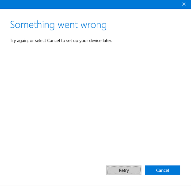 Fix Qualcosa hè andatu sbagliatu durante a creazione di u contu in Windows 10