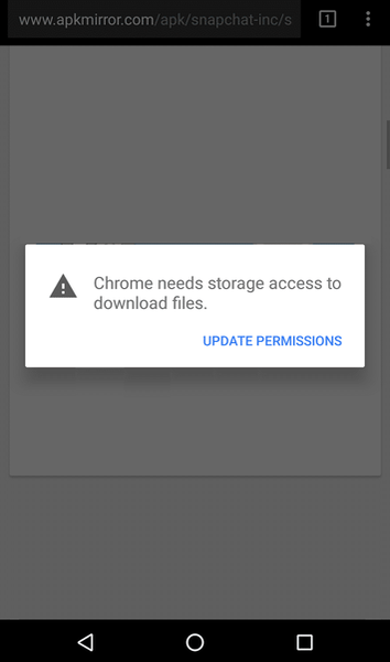 Corregiu l'error d'accés a l'emmagatzematge de Chrome a Android