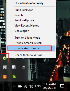 Disable auto-protect ដើម្បីបិទ Antivirus របស់អ្នក | ជួសជុល Windows 10 Update Error 0x8007042c