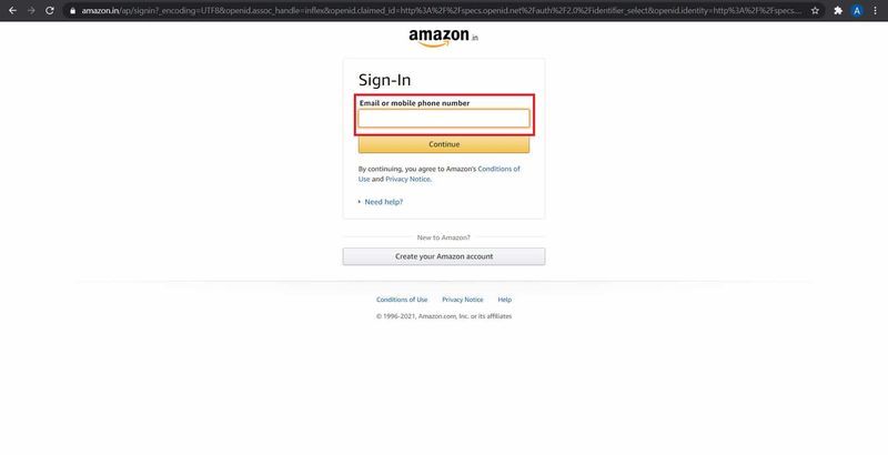 Amazonショッピングアカウントにログインする| AmazonプライムビデオPINを設定する方法