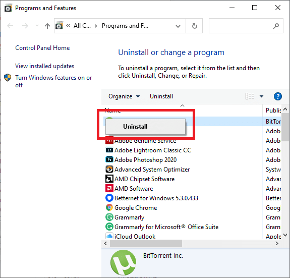 avastフォルダーを右クリックし、[アンインストール]を選択します。なぜ私のWindows10コンピューターはとても遅いのですか