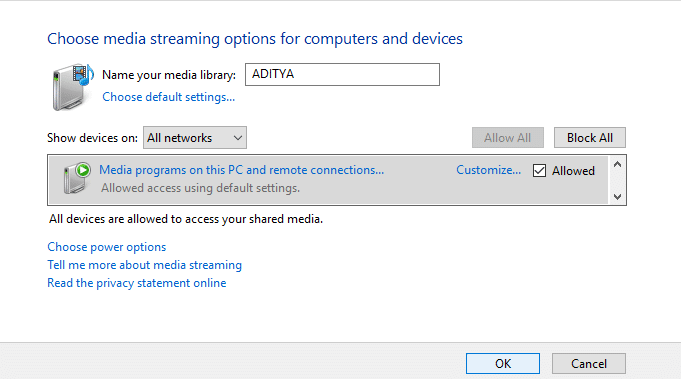 DLNA-server inschakelen op Windows 10