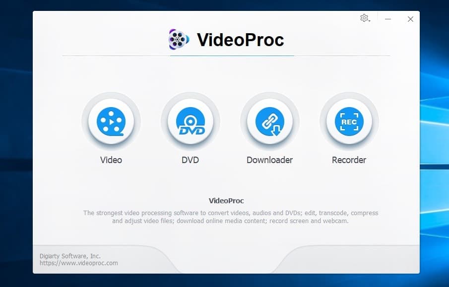 VideoProc UI