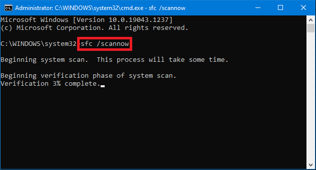 コマンドプロンプトでシステムファイルスキャン、SFCを実行する| Windows10のブルースクリーンエラーを修正