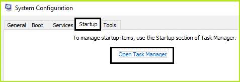 avviare il task manager aperto