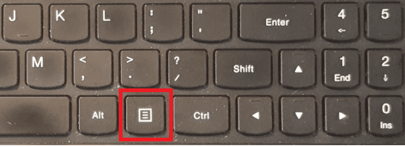Windowsのキーボードドキュメントキーを使用して右クリック| Windowsでキーボードを使用して右クリック