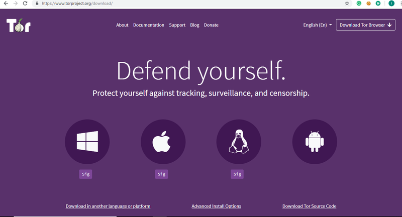 Posjetite web stranicu i kliknite na Download Tor Browser u gornjem desnom uglu