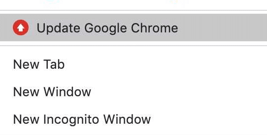 İndi Google Chrome-u yeniləyin üzərinə klikləyin