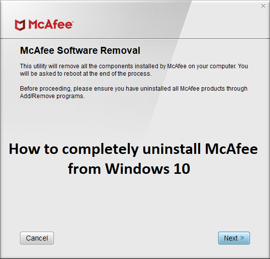 Як повністю видалити McAfee з Windows 10