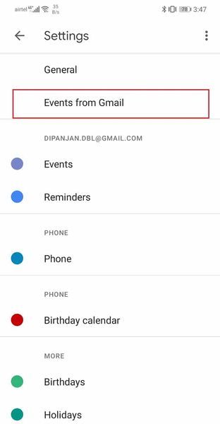 Gmail |ден окуяларды басыңыз Androidде жок болгон Google Календар окуяларын калыбына келтириңиз
