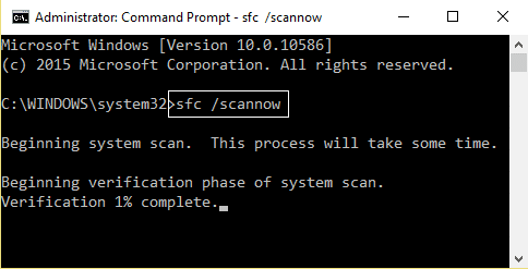 SFC skeniranje sada komandna linija | Popravite Windows Update zaglavljen ili zamrznut