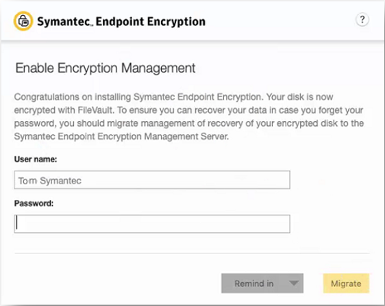 Criptografia de endpoint da Symantec
