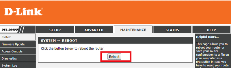 cliccate reboot in ordine per Fix dns_probe_finished_bad_config